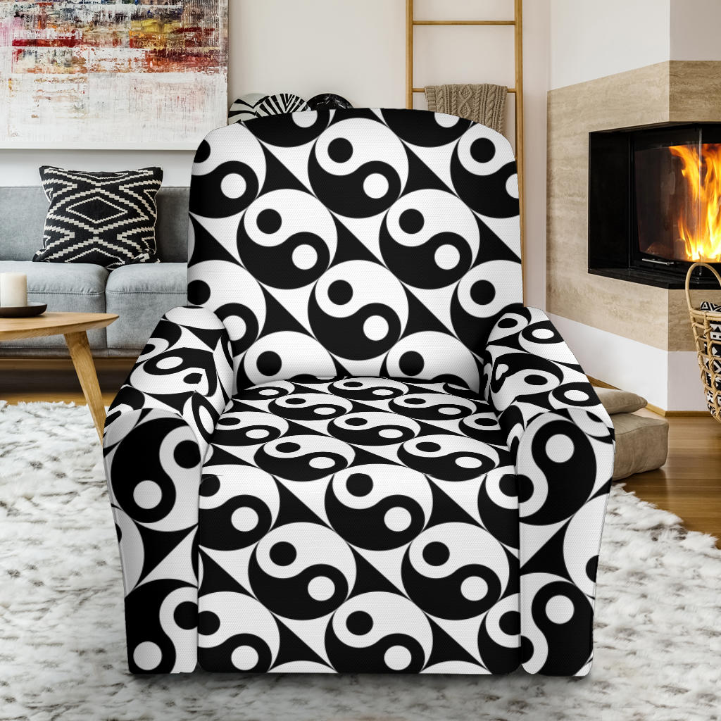 Yin Yang Print Design LKS304 Recliner Slipcover with Pocket