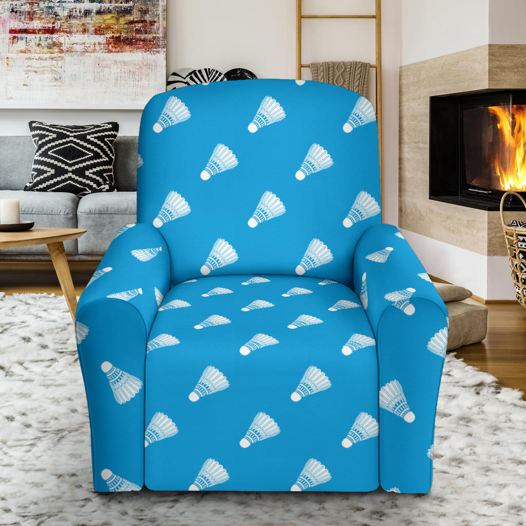 Badminton Ball Pattern Print Design 08 Recliner Slipcover with Pocket