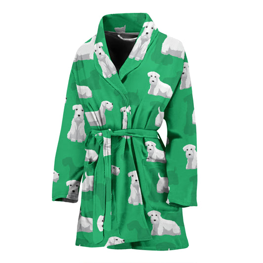 Sealyham Terriers Print Design LKS301 Women Bathrobe