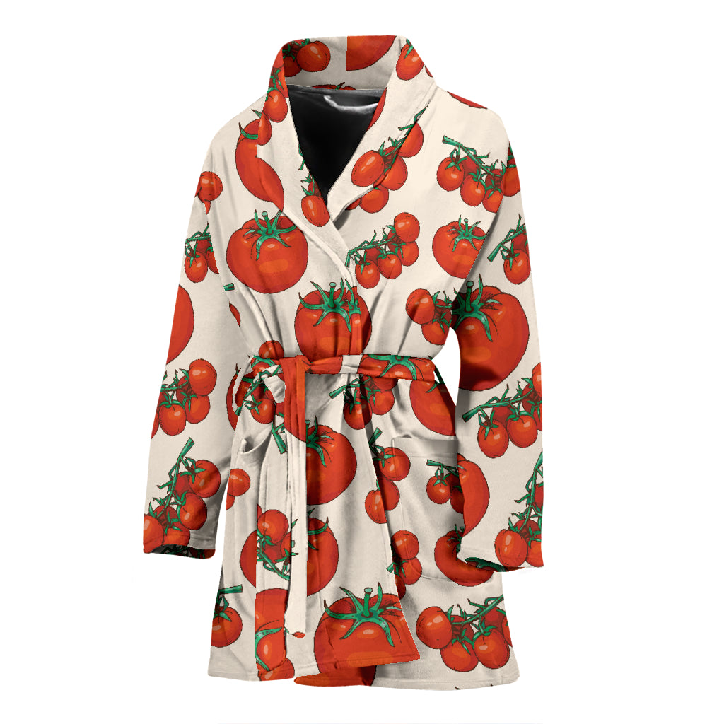 Tomato Print Design LKS302 Women Bathrobe