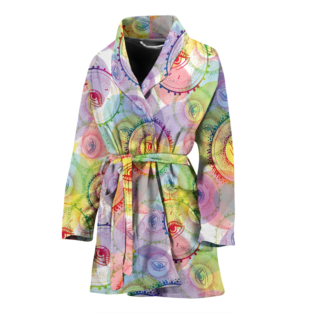 Third Eye Print Design LKS303 Women Bathrobe