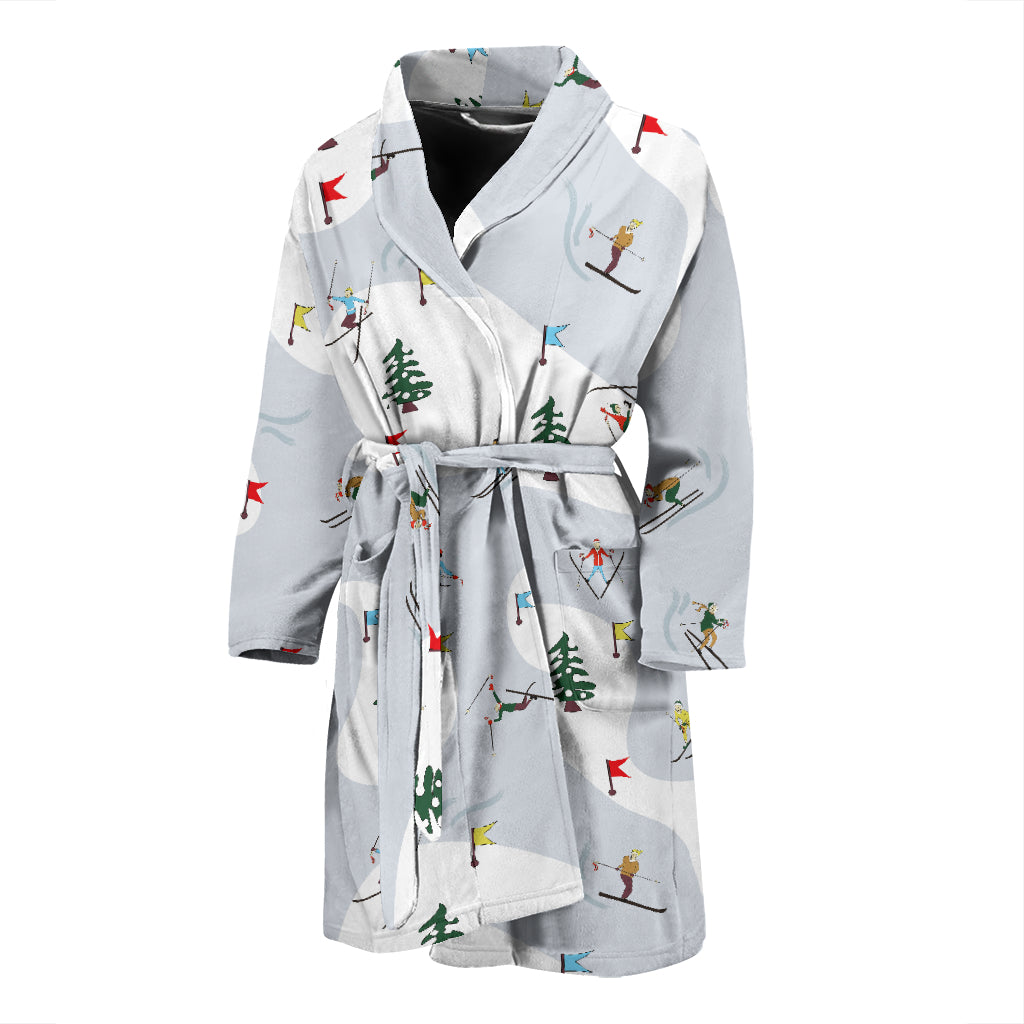 Ski Print Design LKS305 Men Bathrobe