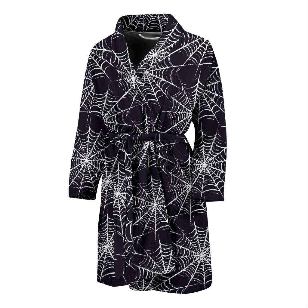 Spider Web Print Design LKS303 Men Bathrobe