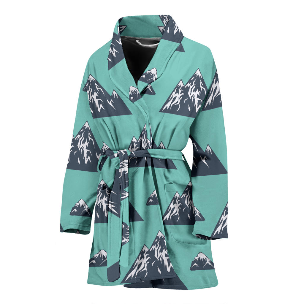 Mountain Pattern Print Design 01 Women Bathrobe