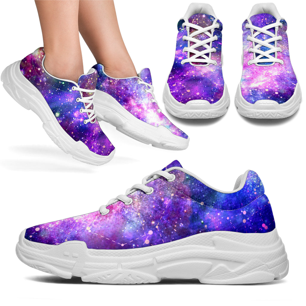Galaxy Night Stardust Space Print  Chunky Sneakers