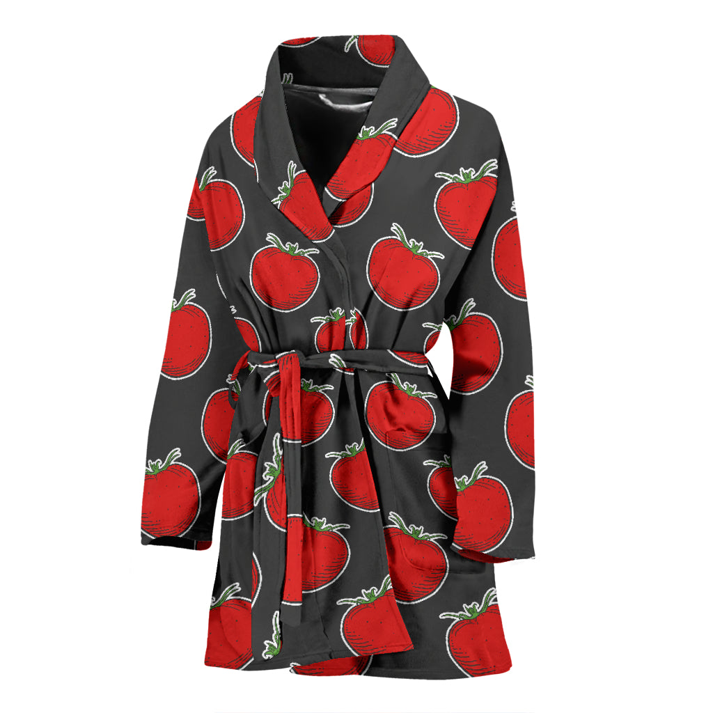 Tomato Print Design LKS306 Women Bathrobe