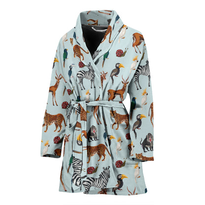 Safari Animal Print Design LKS306 Women Bathrobe