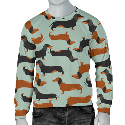 Dachshund Cute Print Pattern Men Long Sleeve Sweatshirt
