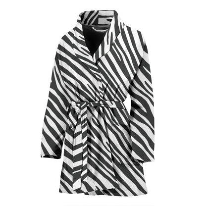 Zebra Classic Print Design LKS302 Women Bathrobe