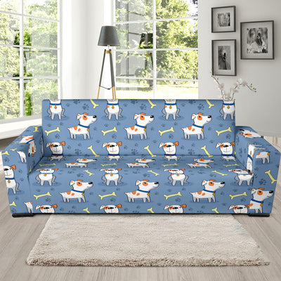 Bull Terriers Pattern Print Design 04 Sofa Slipcover