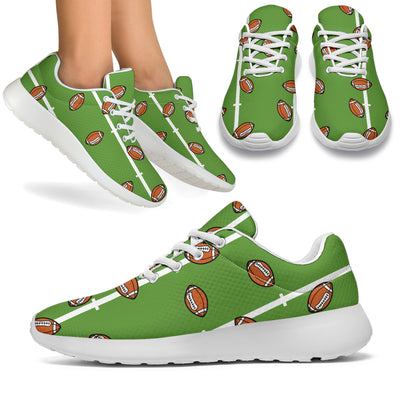 American Football on Field Themed Print Athletic Shoes