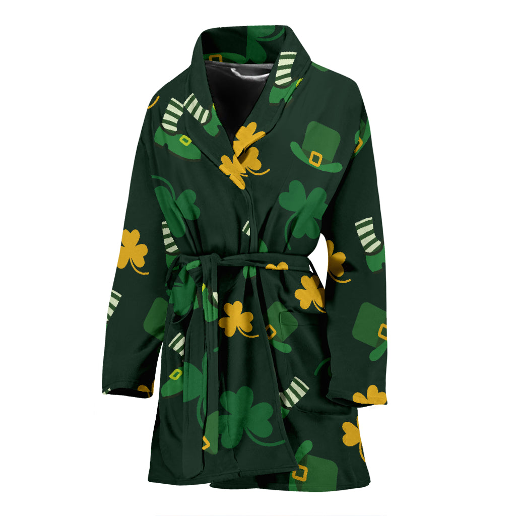 St Patricks Day Print Design LKS306 Women Bathrobe