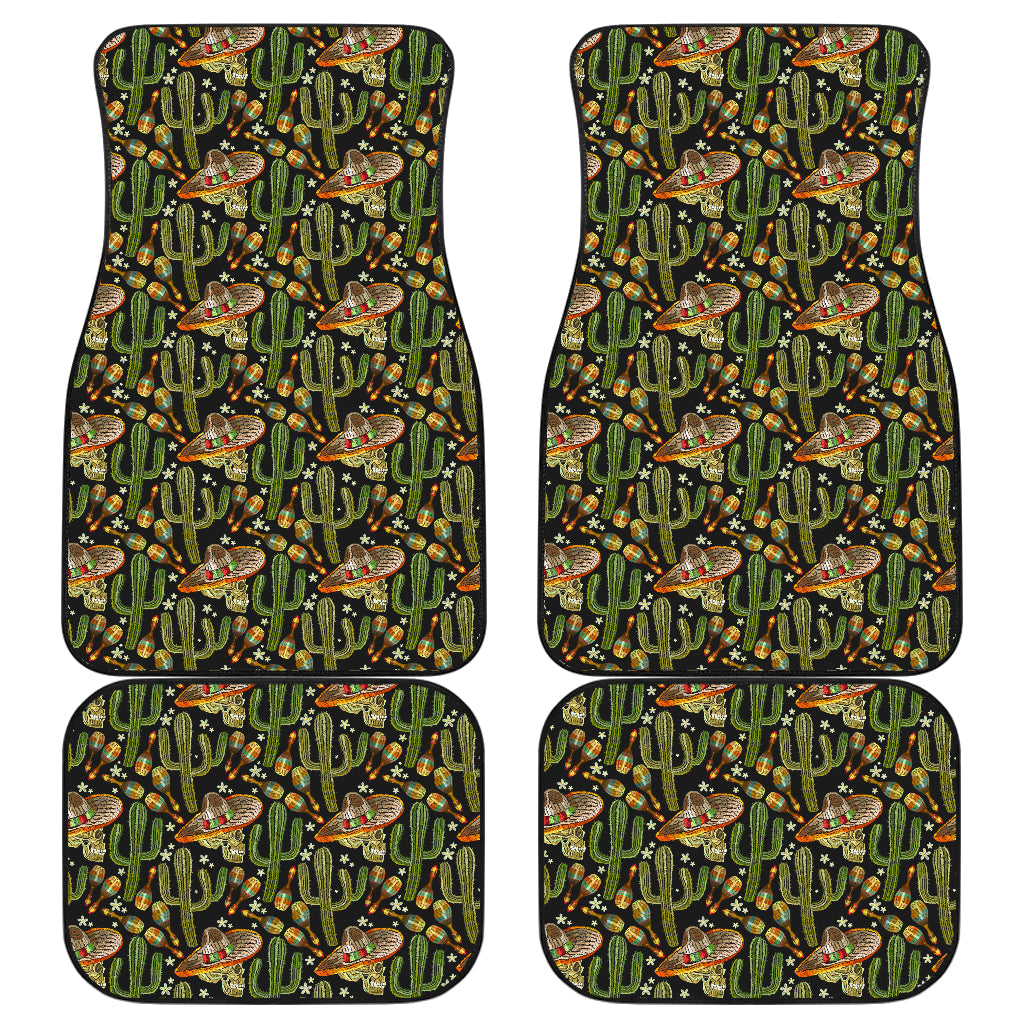 Western Style Print Car Floor Mats Front Back