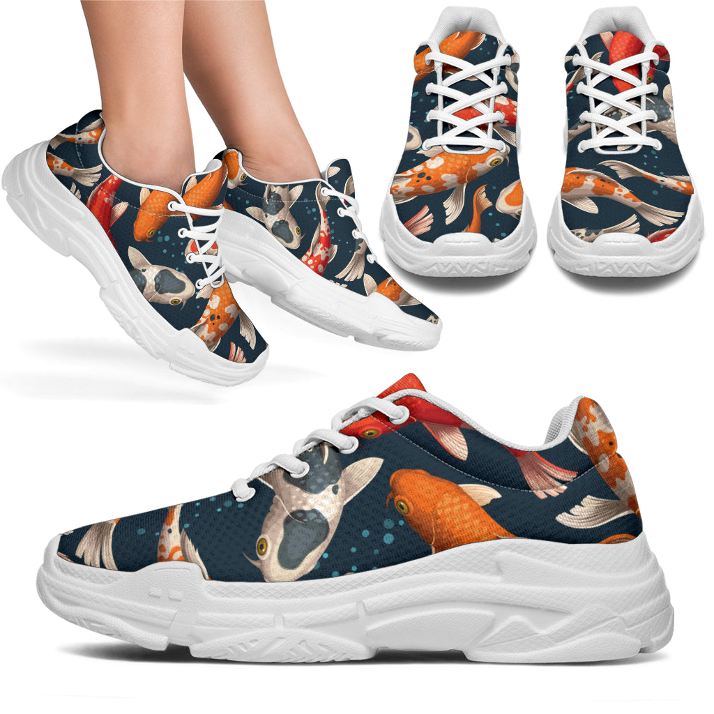 Koi Carp Cute Design Themed Print Chunky Sneakers