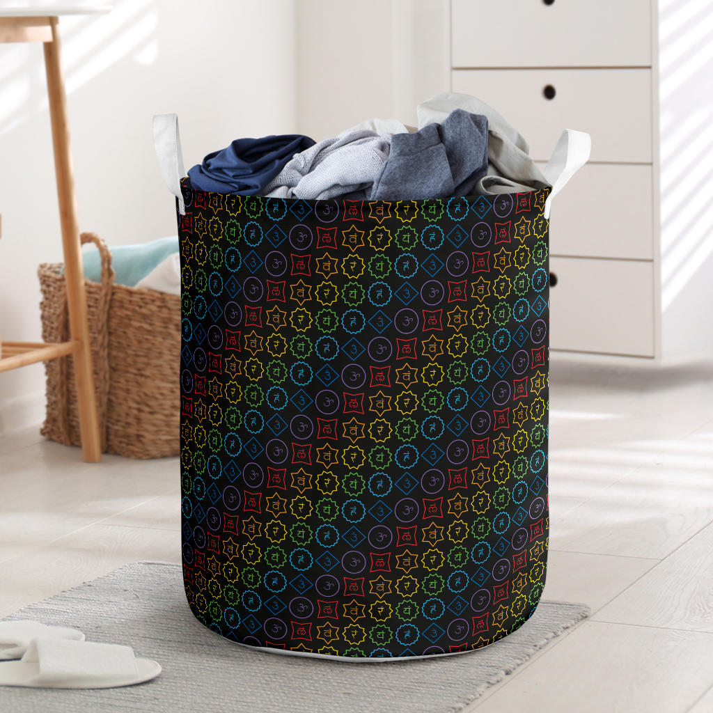 Chakra Colorful Symbol Pattern Laundry Basket