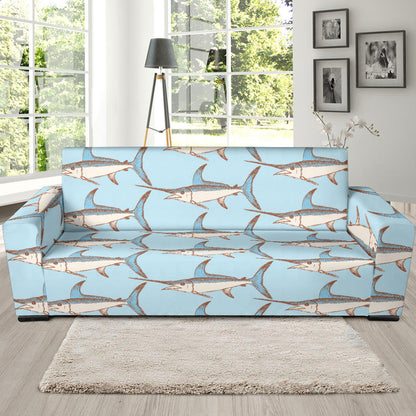 Swordfish Pattern Print Design 01 Sofa Slipcover