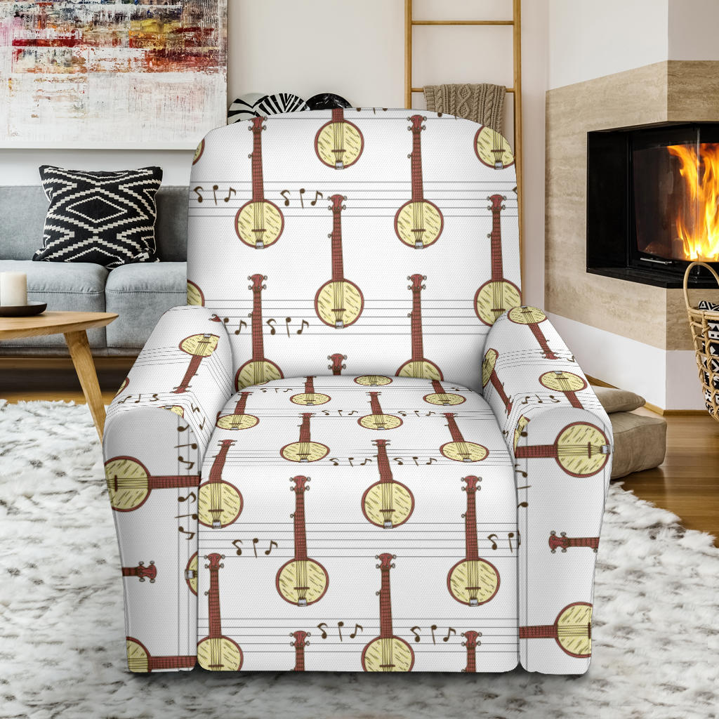 Banjo Print Design LKS402 Recliner Slipcover with Pocket