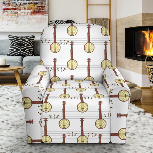 Banjo Print Design LKS402 Recliner Slipcover with Pocket