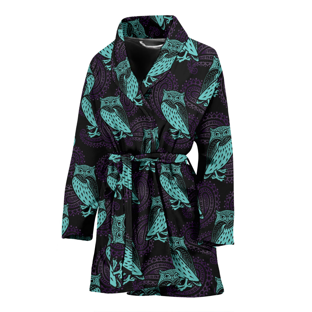 Tribal Pattern Print Design LKS3010 Women Bathrobe