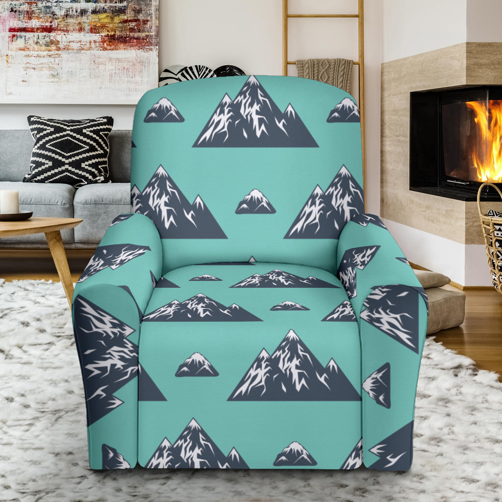 Mountain Pattern Print Design 01 Recliner Slipcover with Pocket
