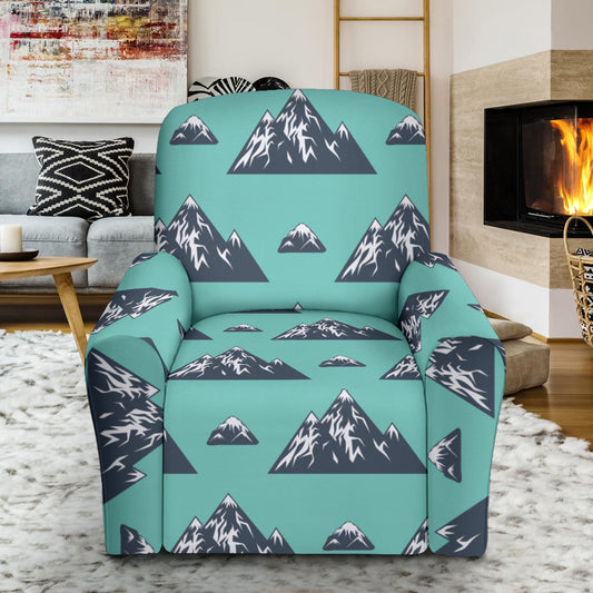 Mountain Pattern Print Design 01 Recliner Slipcover with Pocket