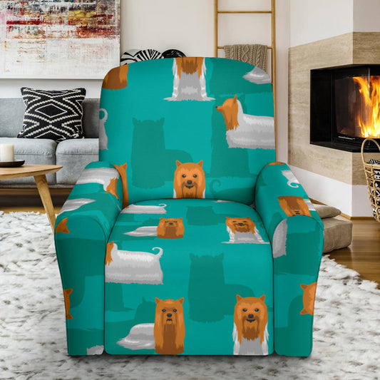 Silky Terriers Print Design LKS301 Recliner Slipcover with Pocket