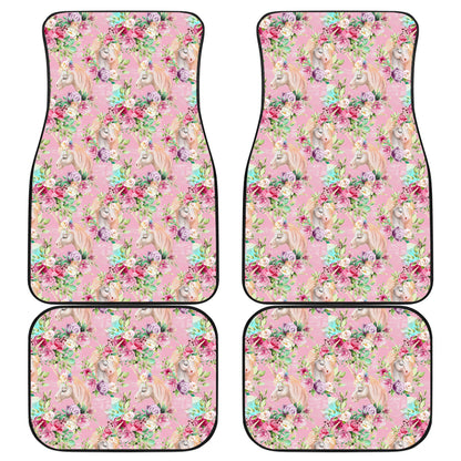 Unicorn Princess with Rose Car Floor Mats Front Back