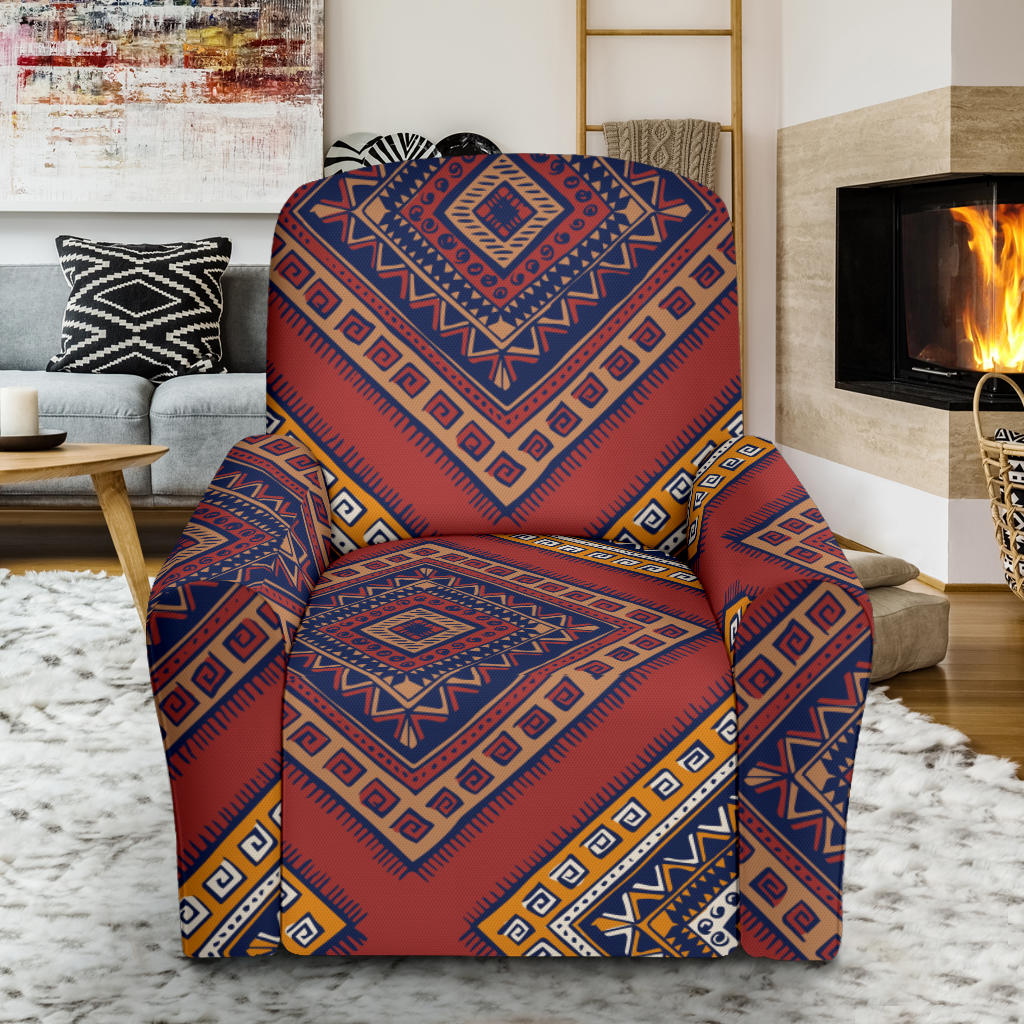 Native Pattern Print Design A06 Recliner Slipcover with Pocket