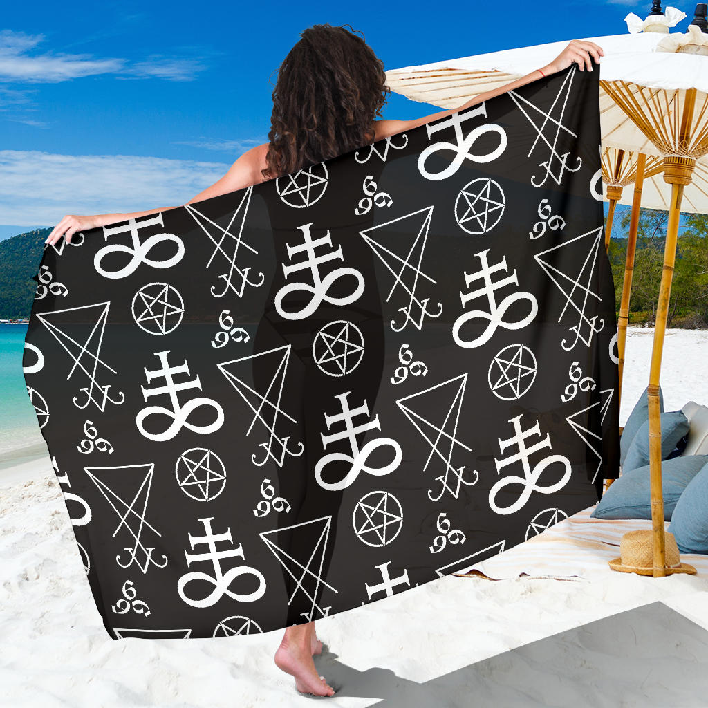 Pentagram Pattern Print Design A04 Sarong Pareo Wrap
