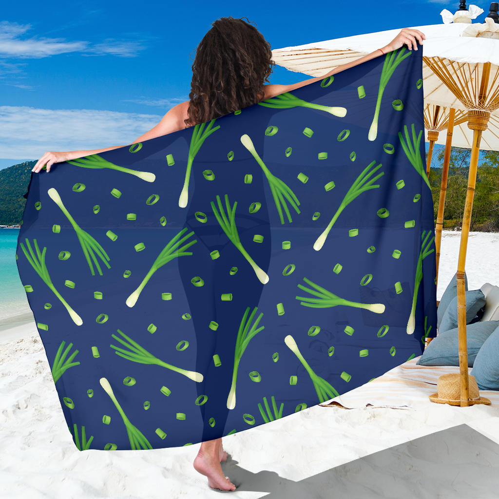 Leek Pattern Print Design 02 Sarong Pareo Wrap