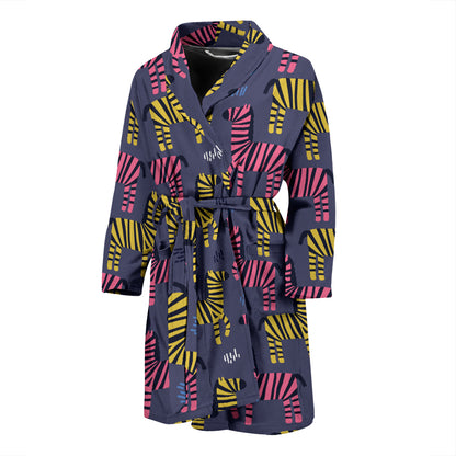 Zebra Print Design LKS303 Men Bathrobe