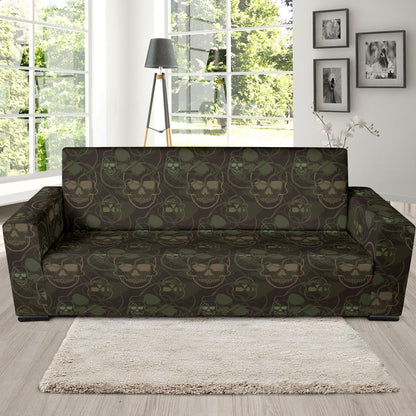 Skull Camo Style Print Design LKS308 Sofa Slipcover