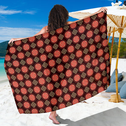 Celtic Pattern Print Design 02 Sarong Pareo Wrap