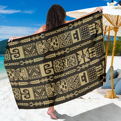 Mayan Pattern Print Design 03 Sarong Pareo Wrap