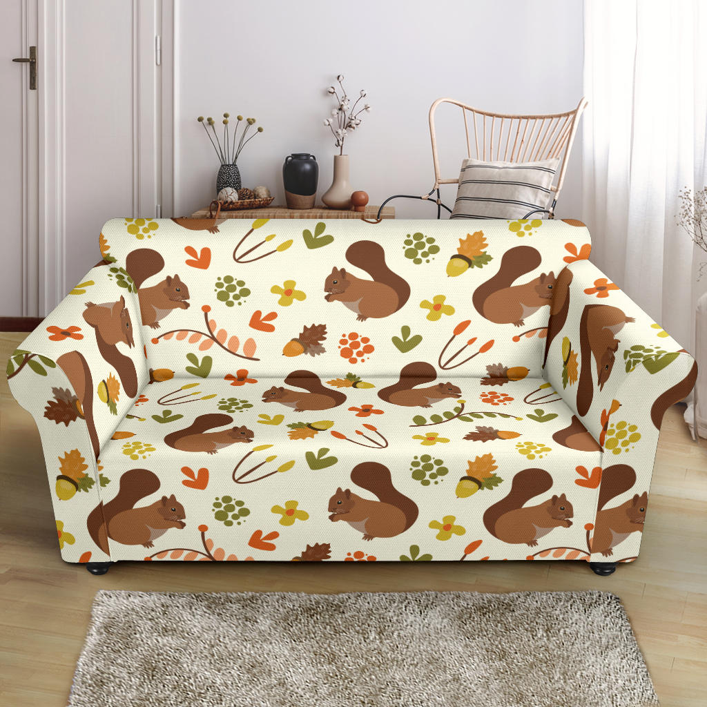 Squirrel Print Design LKS3010 Loveseat Couch Slipcover