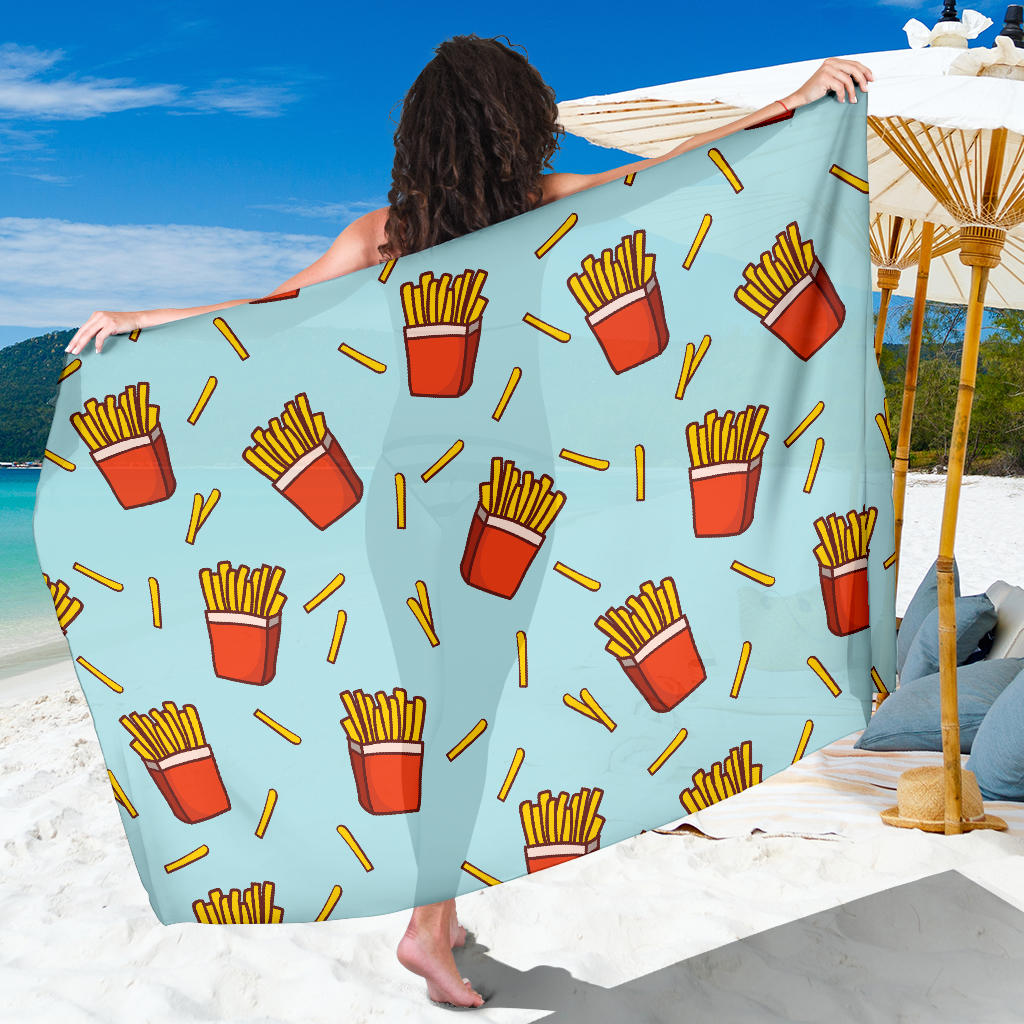 French Fried Pattern Print Design 02 Sarong Pareo Wrap
