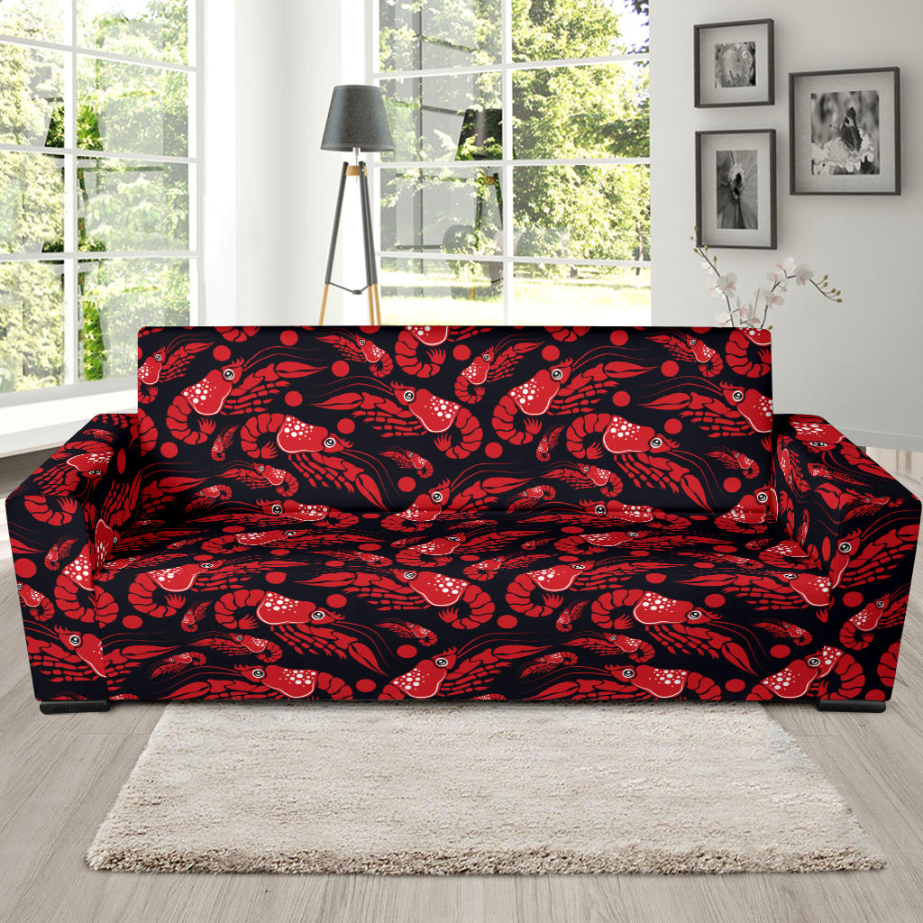Shrimp Print Design LKS303 Sofa Slipcover