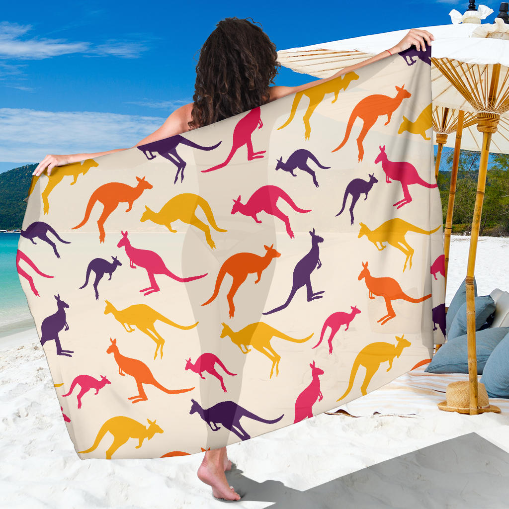 Kangaroos Pattern Print Design 01 Sarong Pareo Wrap