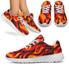 Flame Fire Print Pattern Athletic Shoes