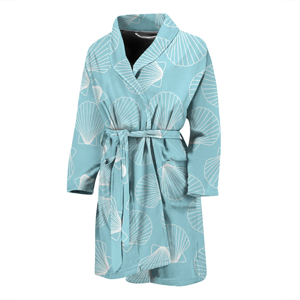 Seashell Print Design LKS3010 Men Bathrobe