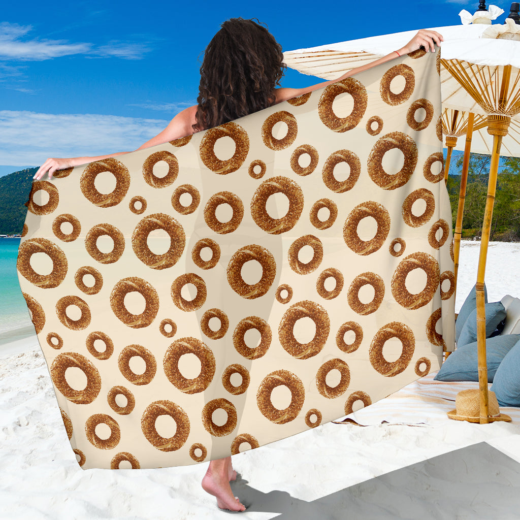 Bagel Pattern Print Design 01 Sarong Pareo Wrap