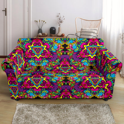 Trippy Print Design LKS303 Loveseat Couch Slipcover
