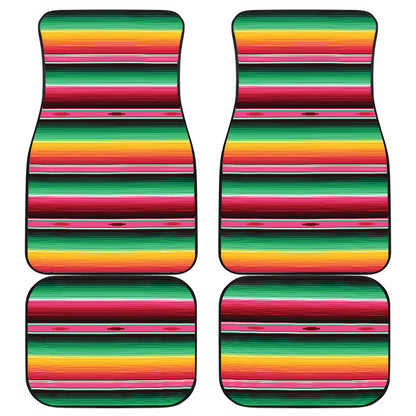 Mexican Blanket Classic Print Pattern Car Floor Mats Front Back