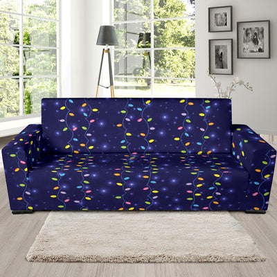 Christmas Light Pattern Print Design 03 Sofa Slipcover