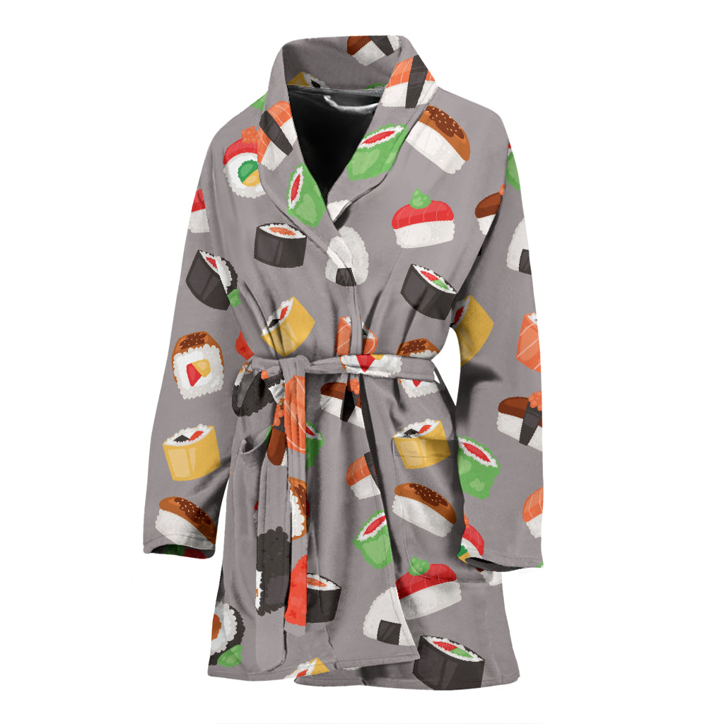 Sushi Print Design LKS307 Women Bathrobe