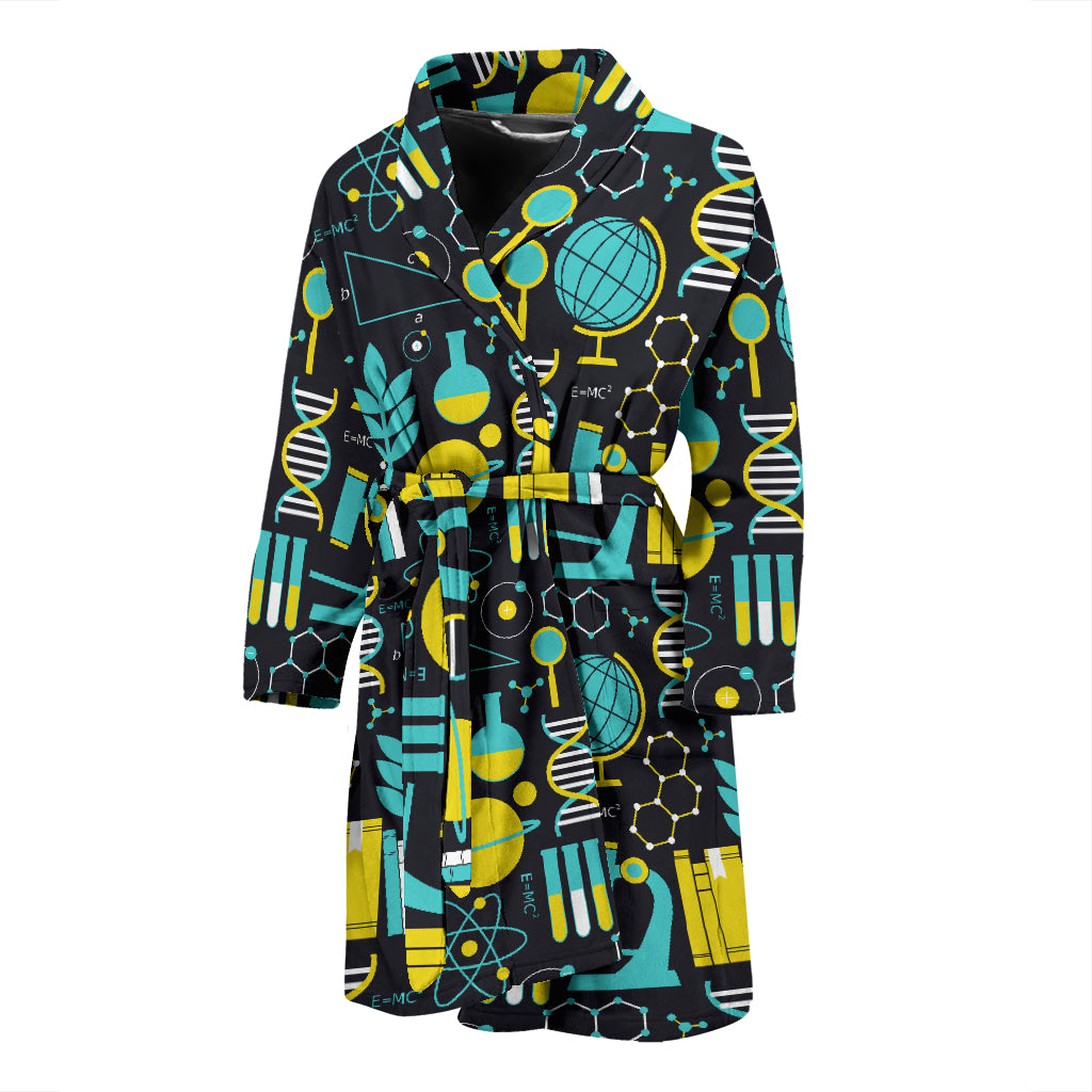 Science Print Design LKS301 Men Bathrobe