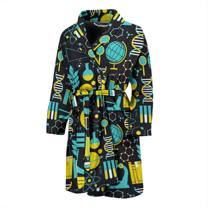 Science Print Design LKS301 Men Bathrobe