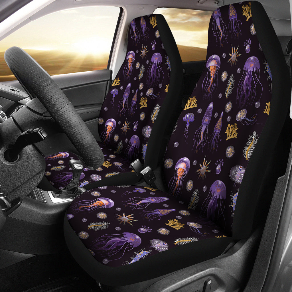 Seaweed With Jelly Fish Print Design LKS305 Car Seat Covers