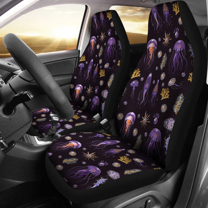 Seaweed With Jelly Fish Print Design LKS305 Car Seat Covers