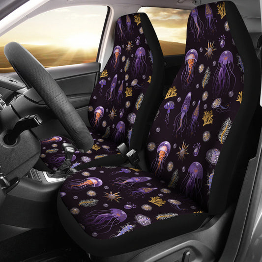 Seaweed With Jelly Fish Print Design LKS305 Car Seat Covers